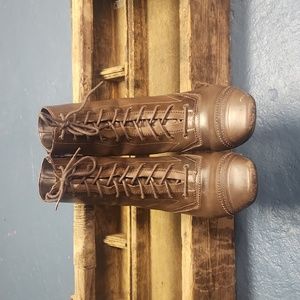 ROCKPORT Leather Vintage Lace up Zipper Boots